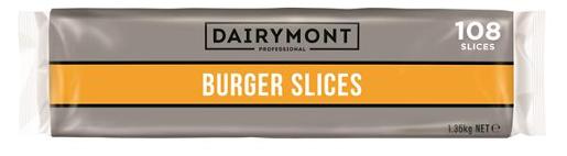 DAIRYMONT BURGER CHEESE SLICES 1.35KG Pack Size: 12