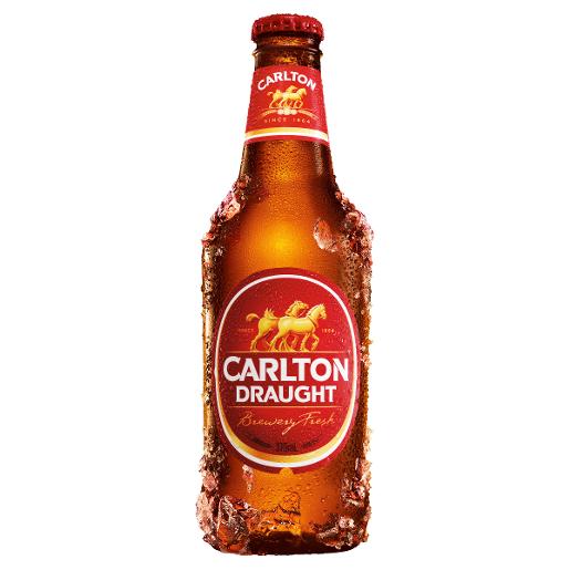 CARLTON DRAUGHT STUBBIES 375ML Pack Size:24 Pack Size:24