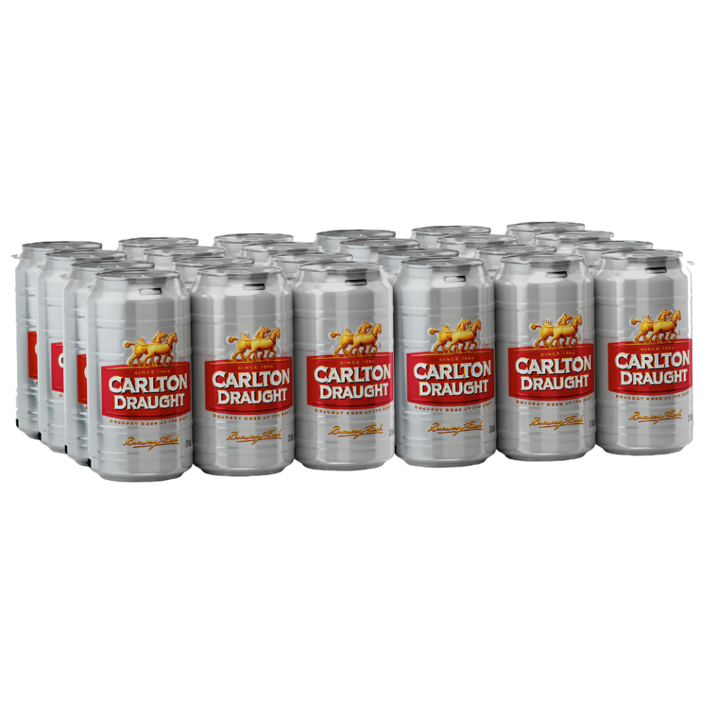 CARLTON DRAUGHT CAN 375ML Pack Size:24 Pack Size:24
