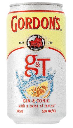 GORDONS GIN&TNC CAN 4.5% 375ML Pack Size:24 Pack Size:24