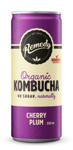REMEDY CHERRY PLUM ORGANIC KOMBUCHA 250ML Pack Size: 24