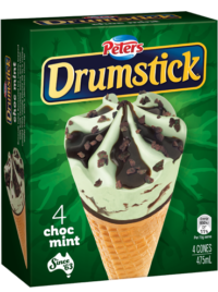 ICECREAM DRUMSTICKS CHOC MINT 4’S