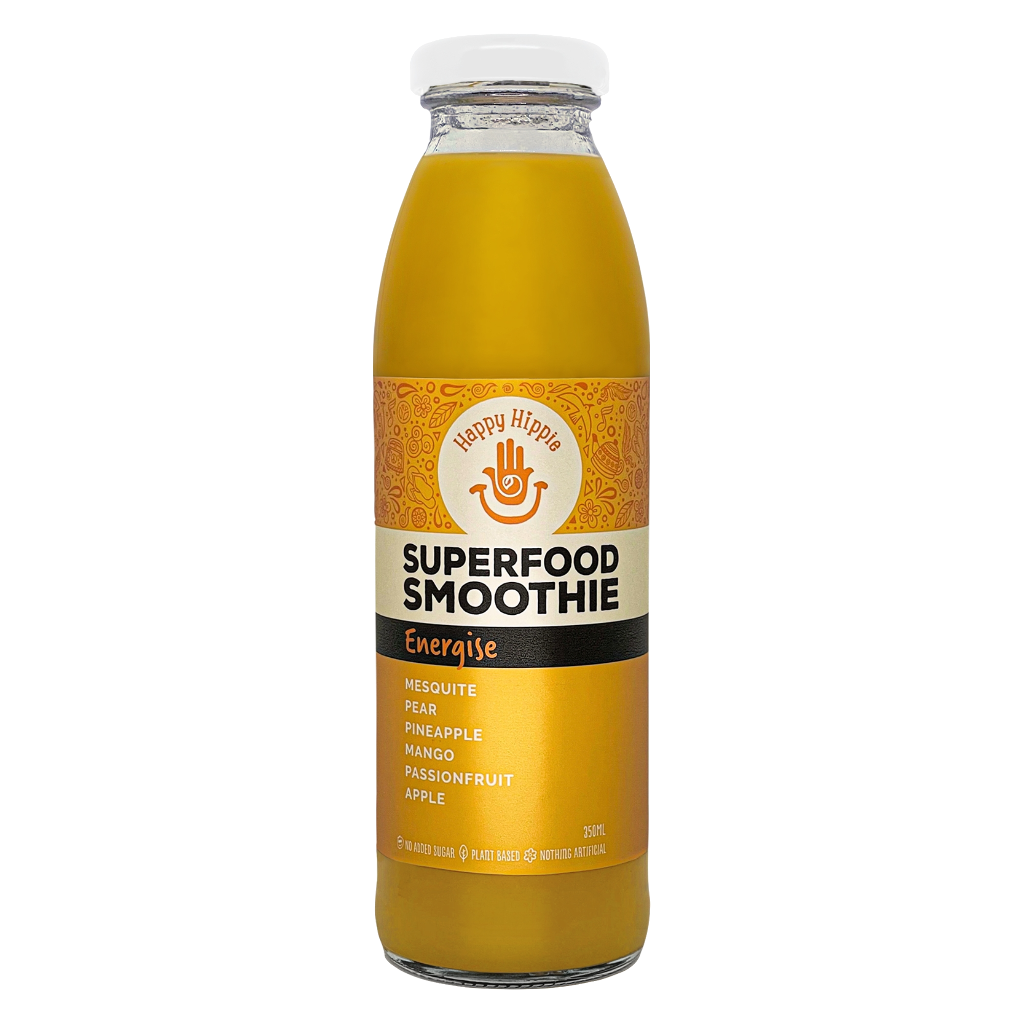 Happy Hippie Smoothie Energize Orange 350ml Pack Size:12