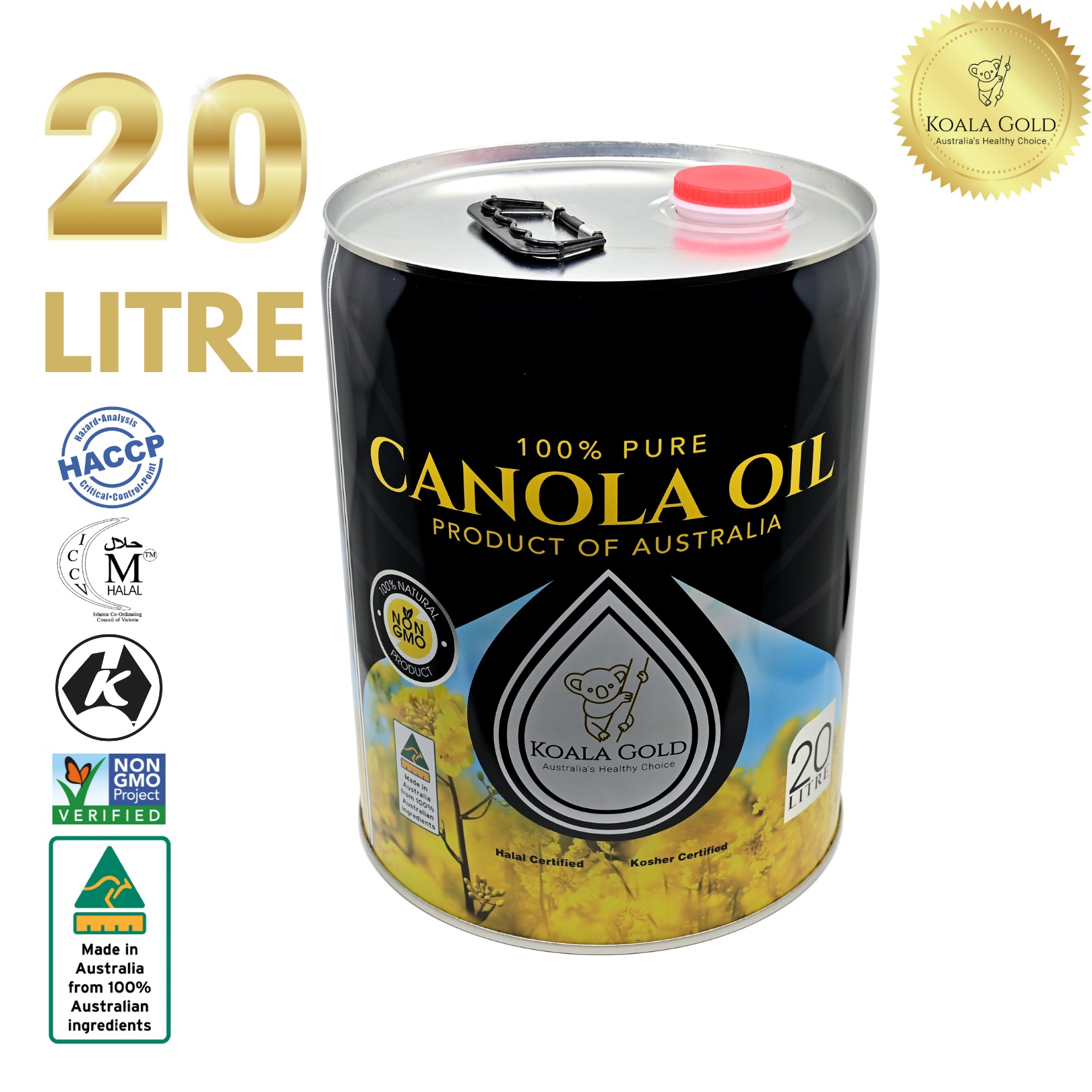 KOALA GOLD CANOLA OIL 20L Pack Size: 1