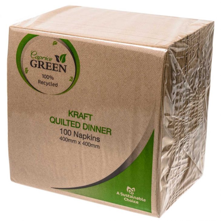 Caprice Green Quilted Dinner Napkins Pack size: 1000