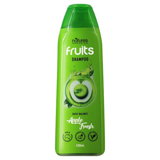 NATURES ORGANIC FRUITS APPLE FRESH HAIR SHAMPOO 500ML Pack Size: 4