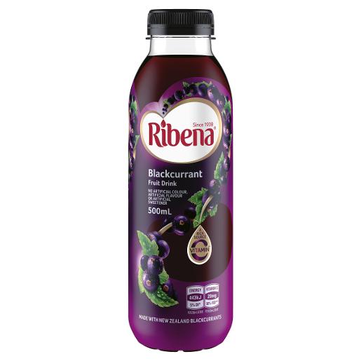 RIBENA BLACKCURRENT FRUIT DRINK RTD 500ML Pack Size: 12