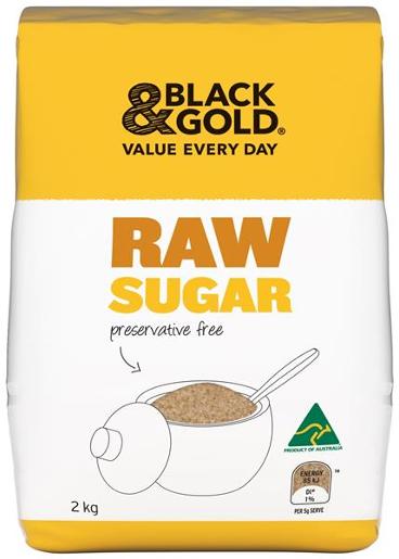BLACK & GOLD RAW SUGAR 2KG Pack Size: 6