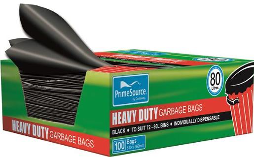 CAST AWAY GARBAGE BAGS DISPENSER EASY-PICK BLACK 72-8L 100S Pack Size: 1