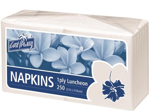CAST AWAY NAPKIN LUNCHEON 1 PLY 250S Pack Size: 10