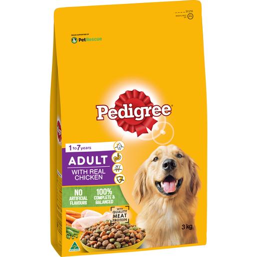 PEDIGREE CHICKEN ADULT DOG FOOD 3KG Pack Size: 4