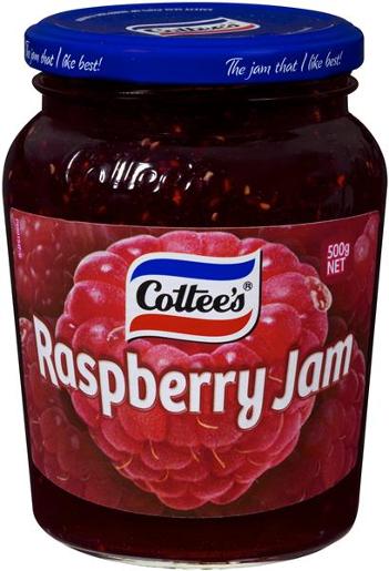 COTTEES RASPBERRY JAM 375GM Pack Size: 6