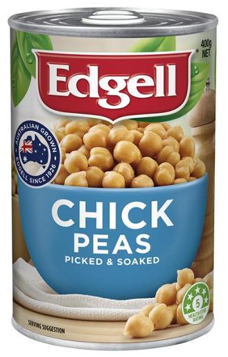 EDGELL CHICK PEAS 400GM Pack Size: 10