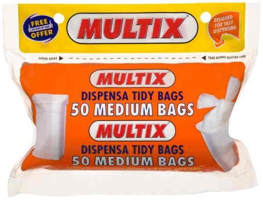 MULTIX DISPENSA MEDIUM KITCHEN TIDY BAGS 50S Pack Size: 12