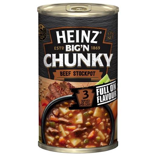 HEINZ BIG ‘N’ CHUNKY BEEF SOUP STOCKPOT 535G Pack Size: 12