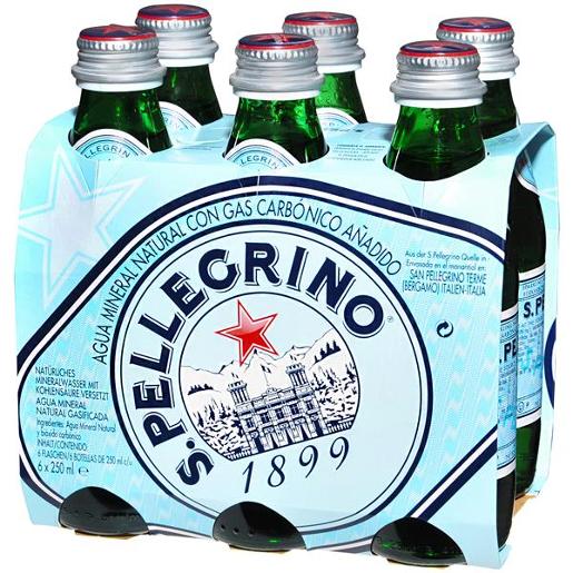 SAN PELLEGRINO PELLEGRINO SPARKLING NATURAL MINERAL WATER 250ML Pack Size: 24