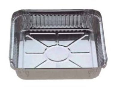7223 SQUARE FOIL CONTAINERS 1500ML- 215 x 215MM-200/PACK